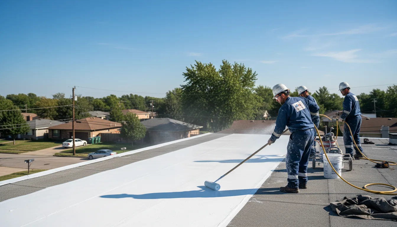 Commercial roof coating in Seward, IL near me